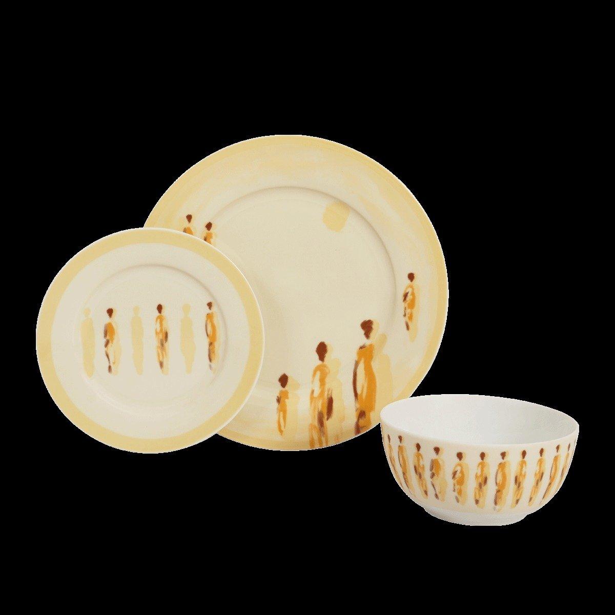 

Mirage porcelain dinner set 18pcs clay