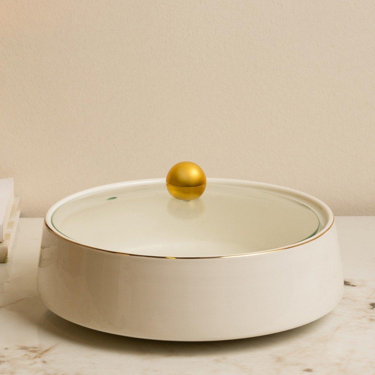 

Essen new bone serving bowl 1pc gold