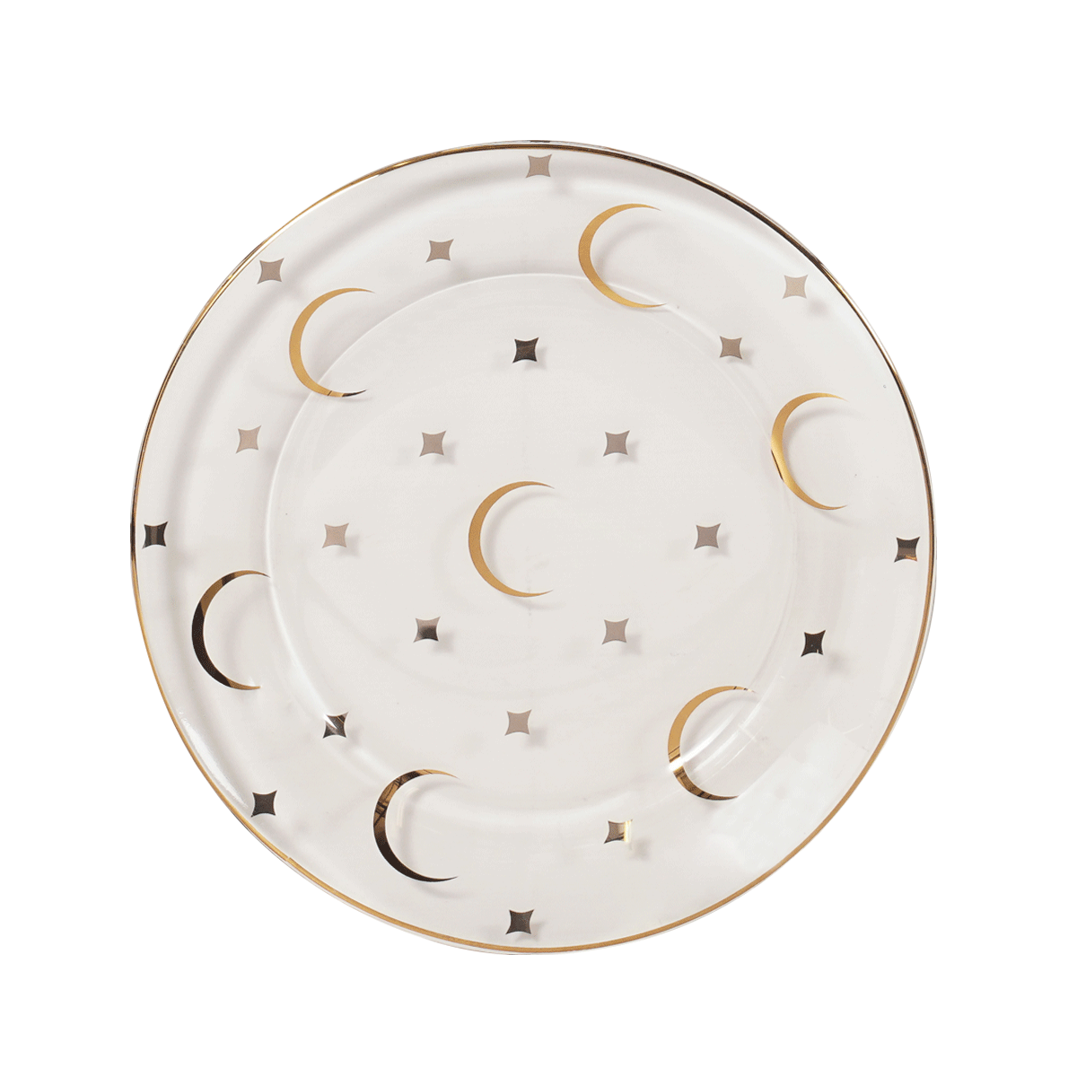 

Gamrah glass sweet plate set 6pcs gold