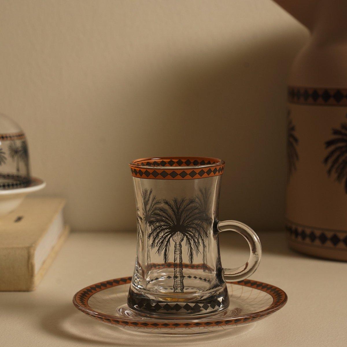 

Tamra glass istikana set 6pcs black