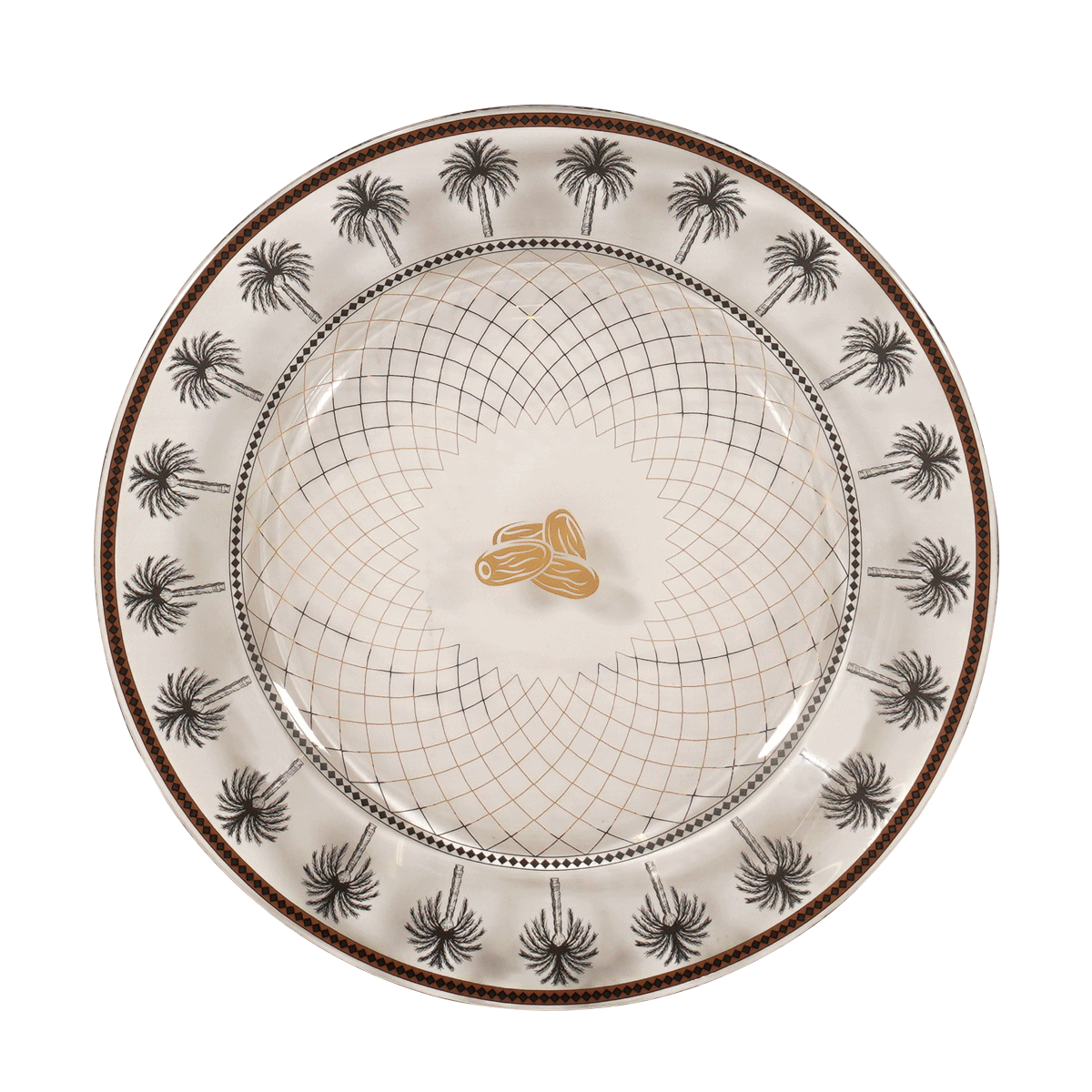 

Tamra glass sweet plate set 6pcs black