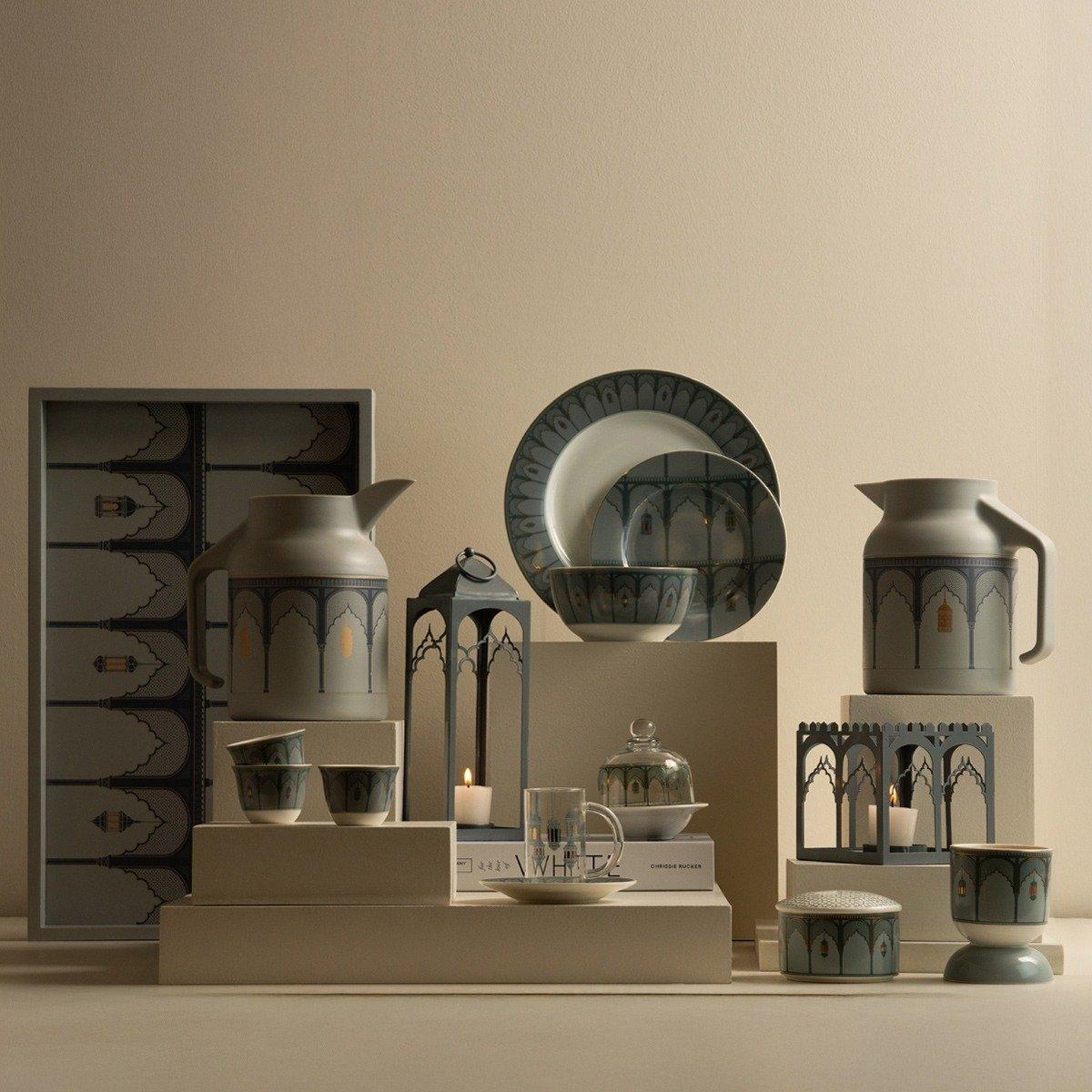 

Qaser d/w glass gahwa cup set 6pcs green