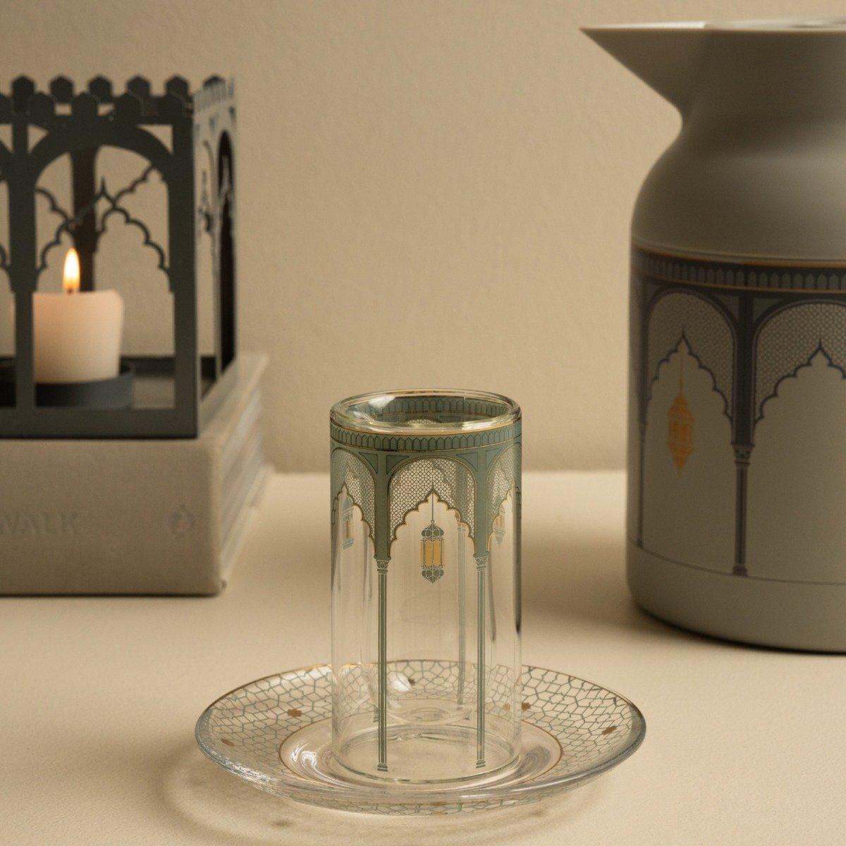 

Qaser d/w glass istikana set 6pcs green