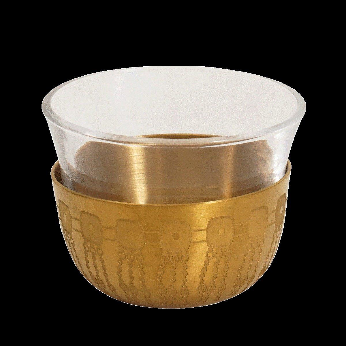 

Hamma glass gahwa cup set 6pcs gold