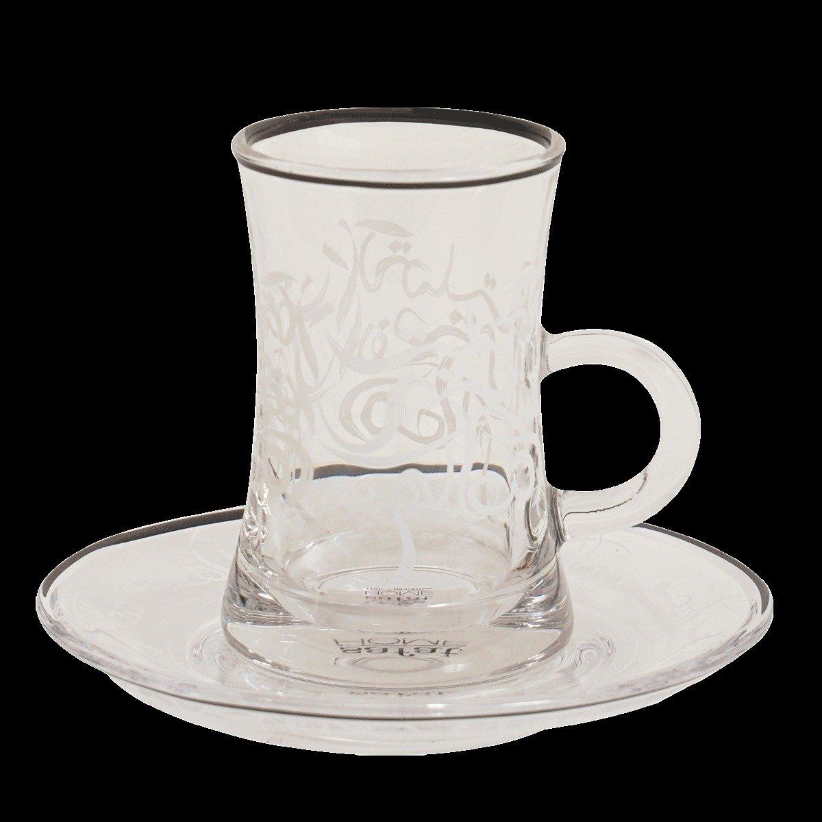 

Alfarha glass istikana set 6pcs black