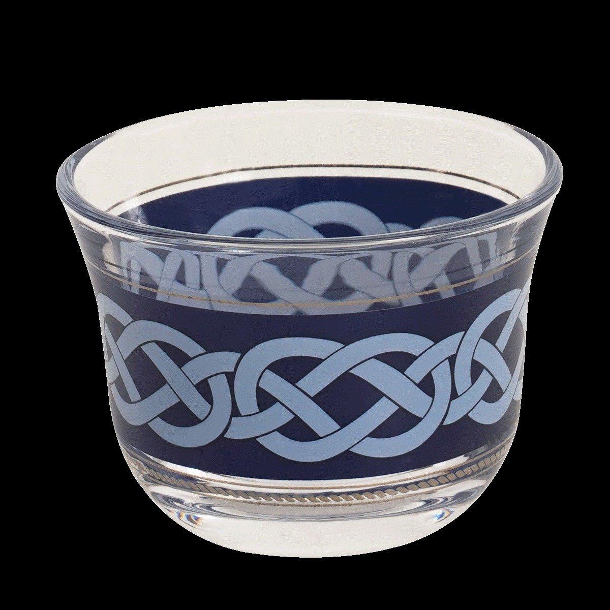 

Marine glass gahwa cup set 6pcs blue