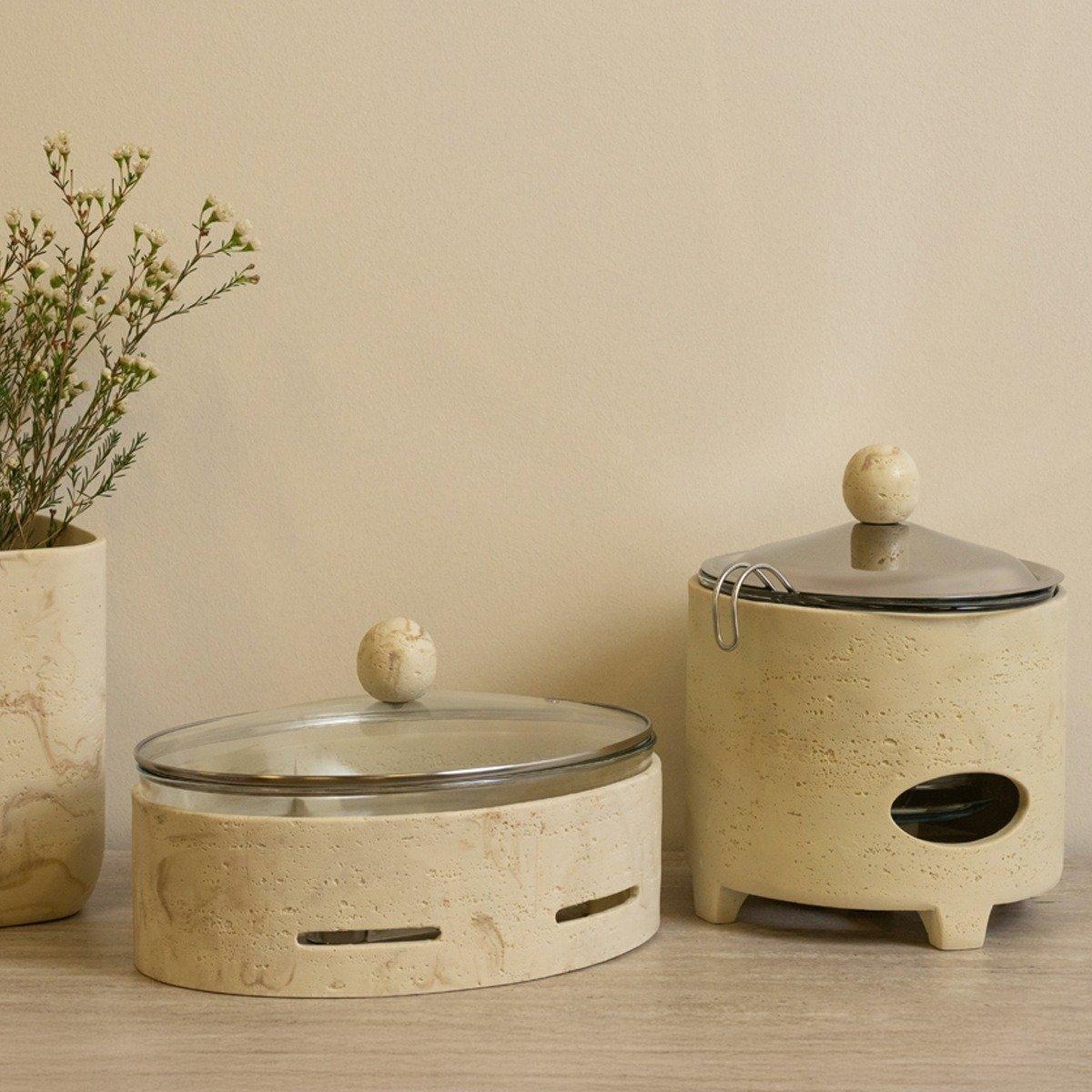 

Tall soup warmer beige 26. 5x25x23. 5 cm