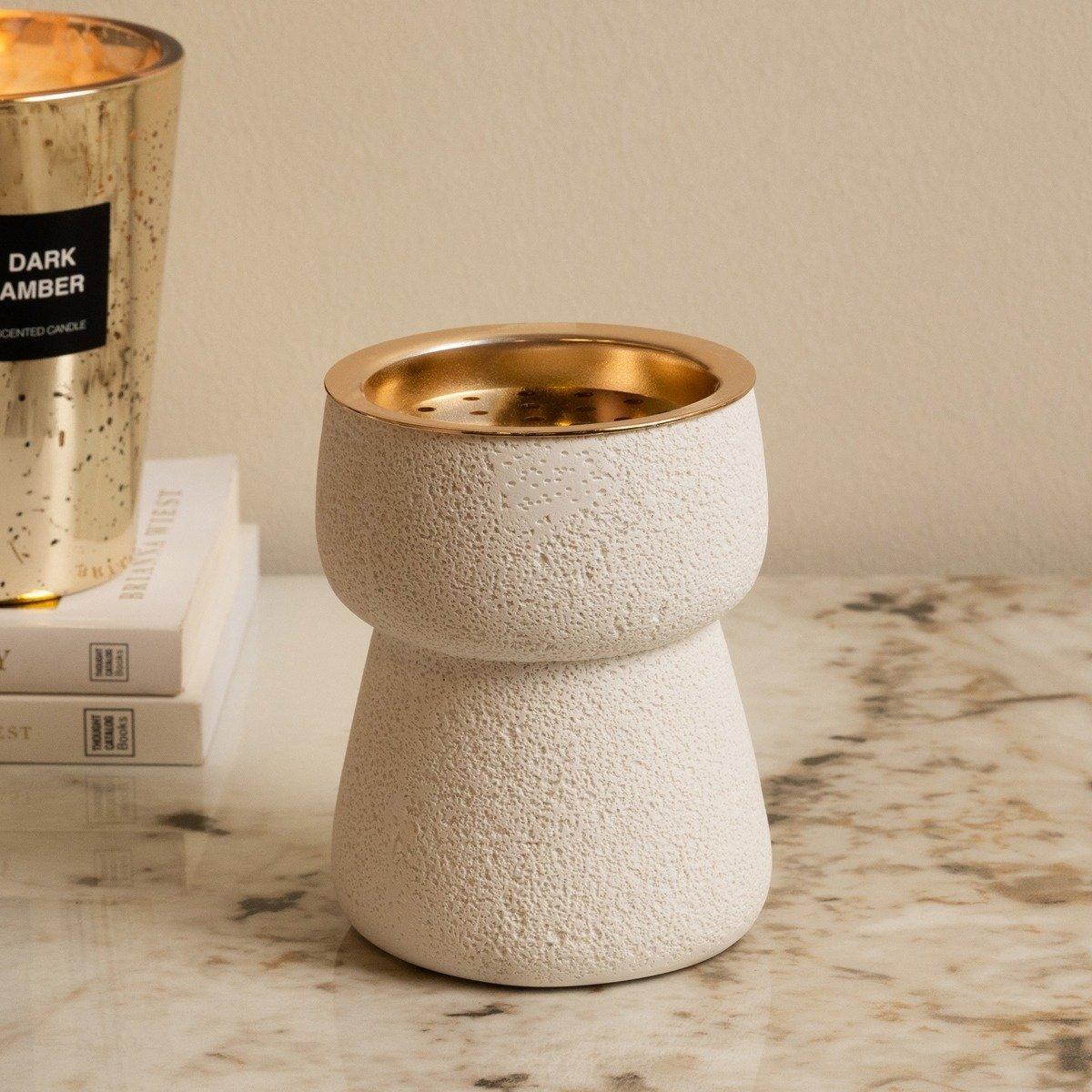 

Cupa resin mubkhar white 9. 4x9. 4x12 cm