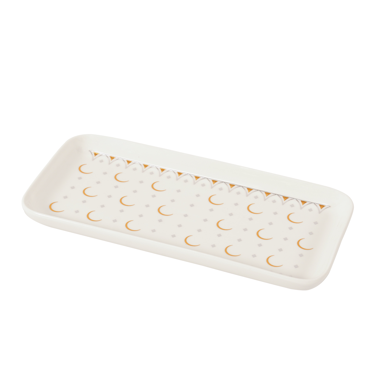 

Gamrah dish tray gold/silver 24. 8x12 cm