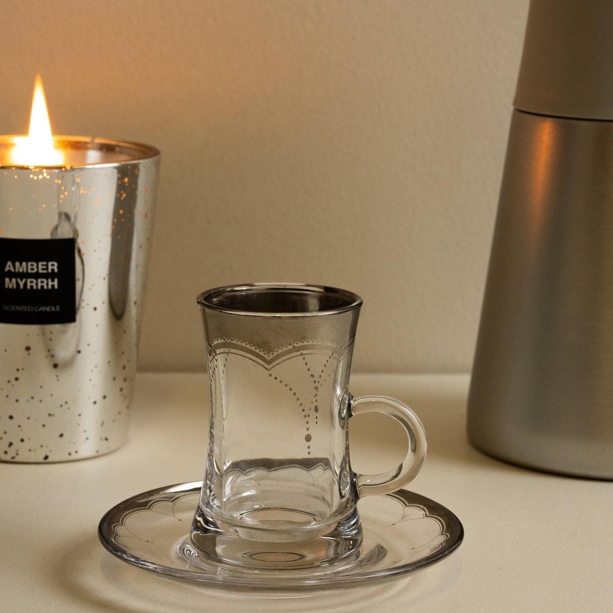 

Joury glass istikana set 6pcs silver