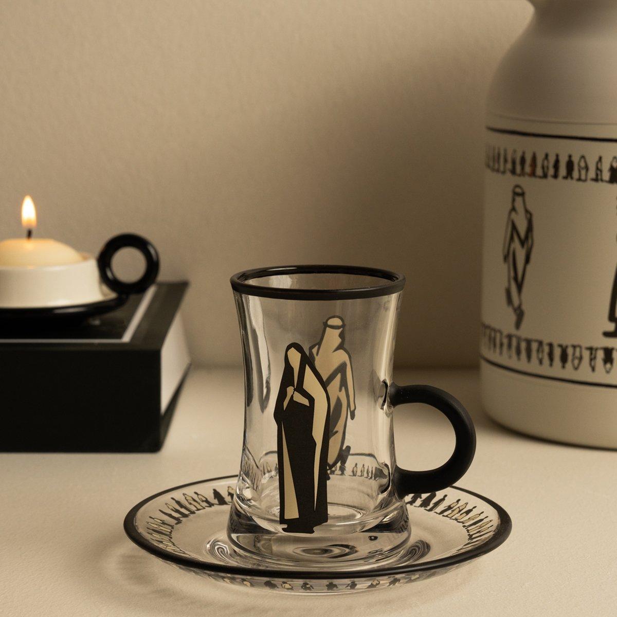 

Essence glass istikana set 6pcs black