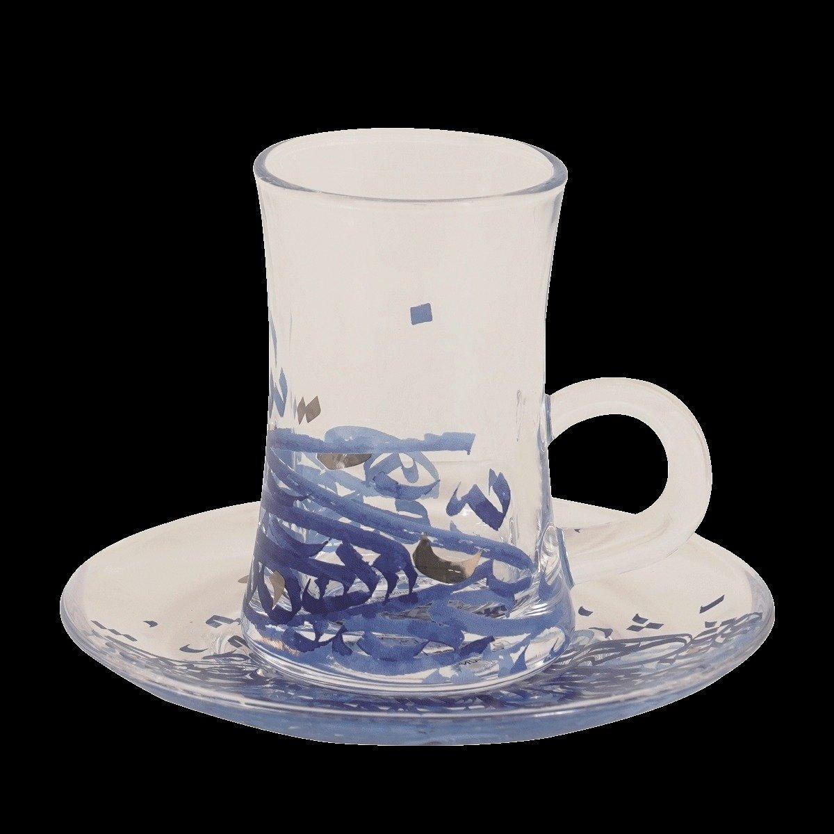 

Almidad glass istikana set 6pcs blue