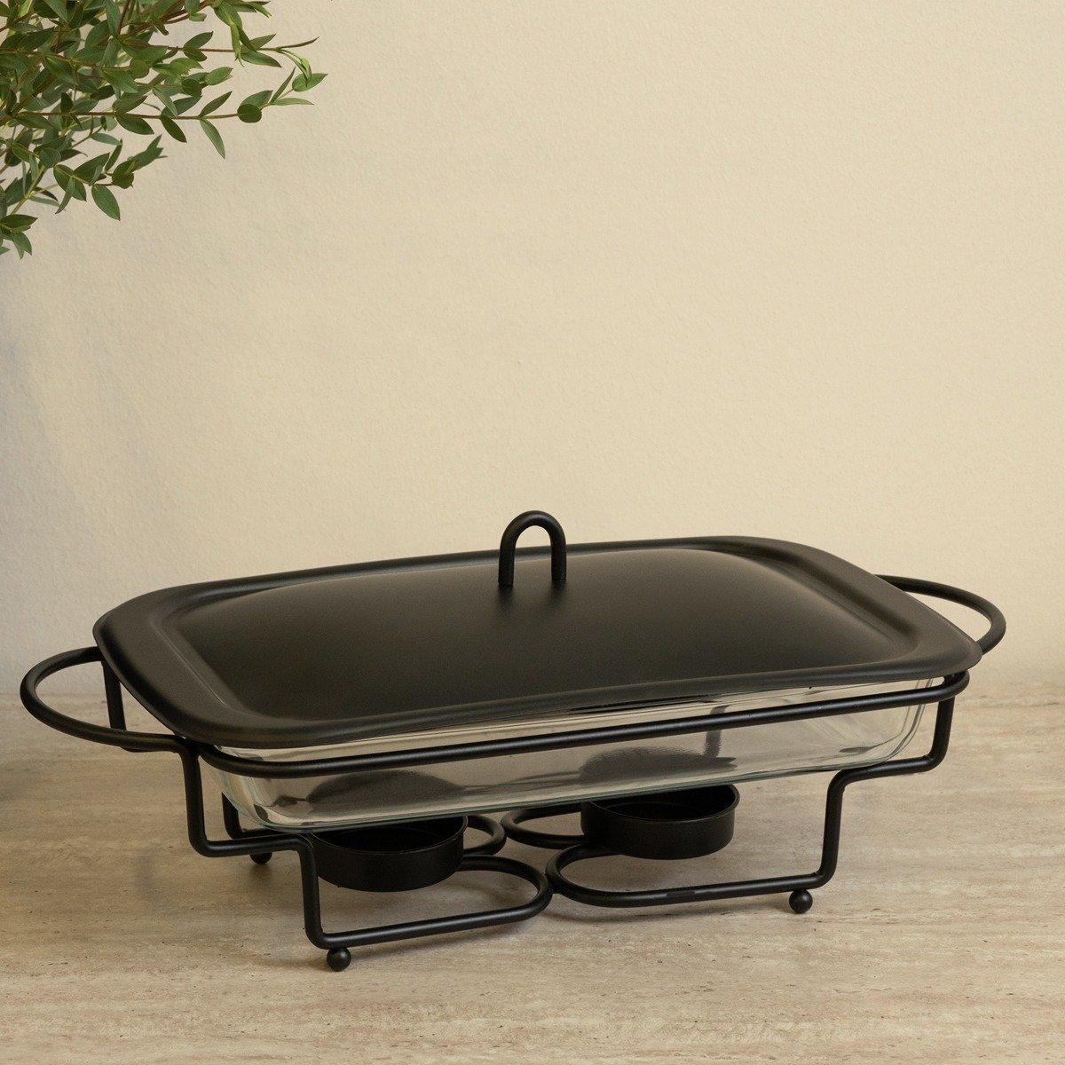 

Finn glass food warmer black 2. 2 litre