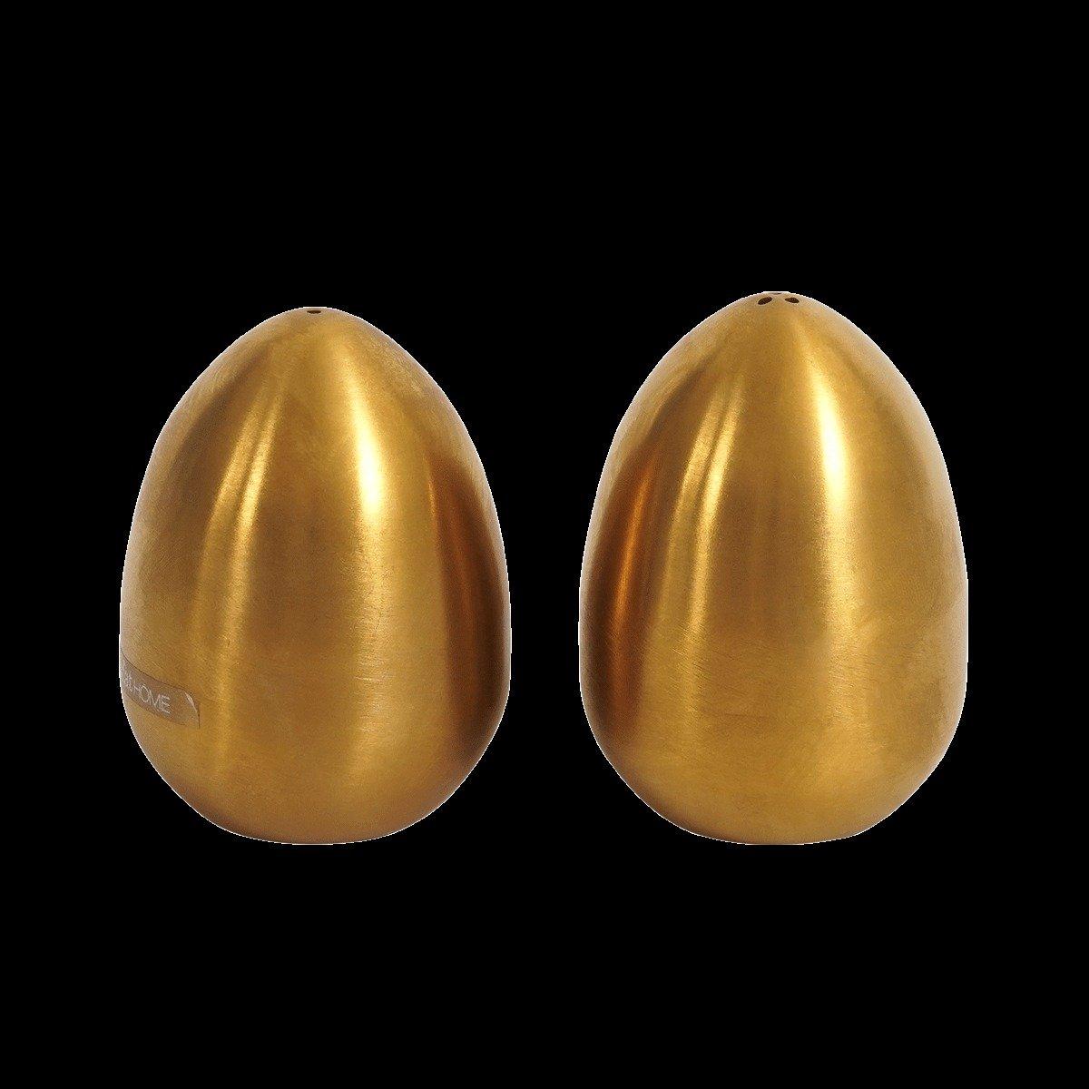 

Drops stainless steel salt & pepper shaker 2pcs matt gold