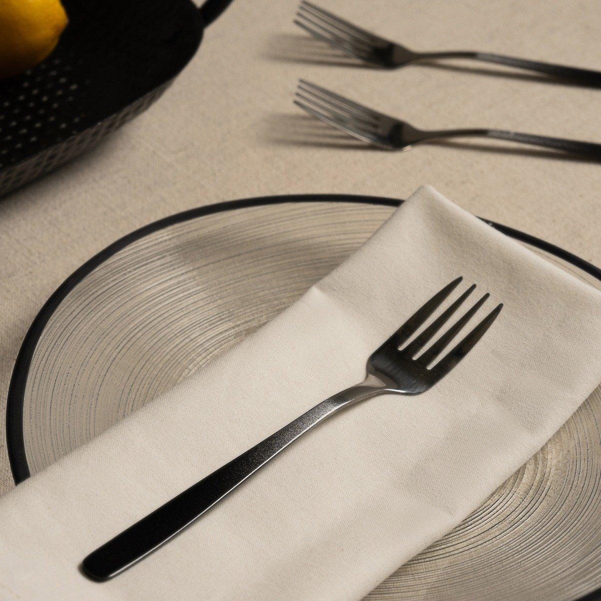 

Coloured stainless steel cutlery set 24pcs silver/black