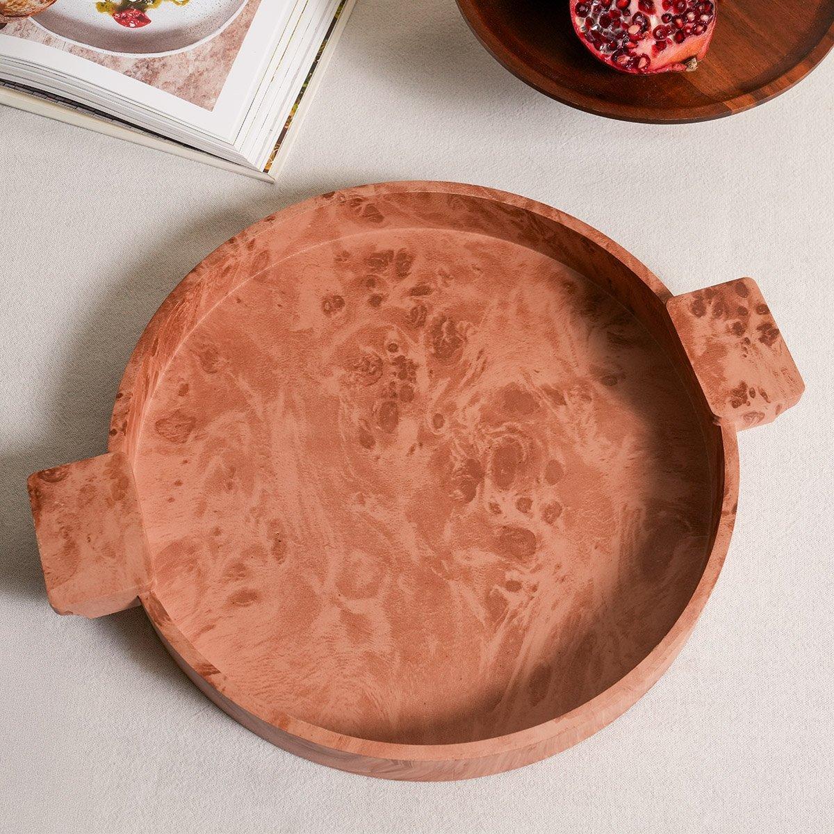 

Vintage wooden deco tray natural 36x5x30 cm