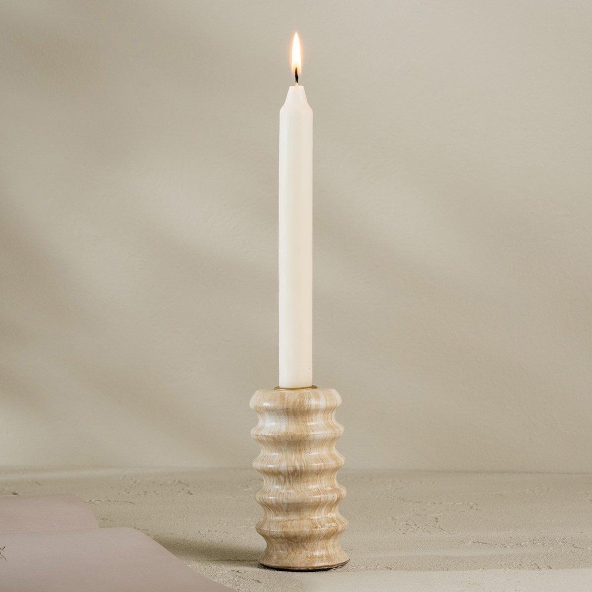

Hopper candle holder white 6x6x11 cm