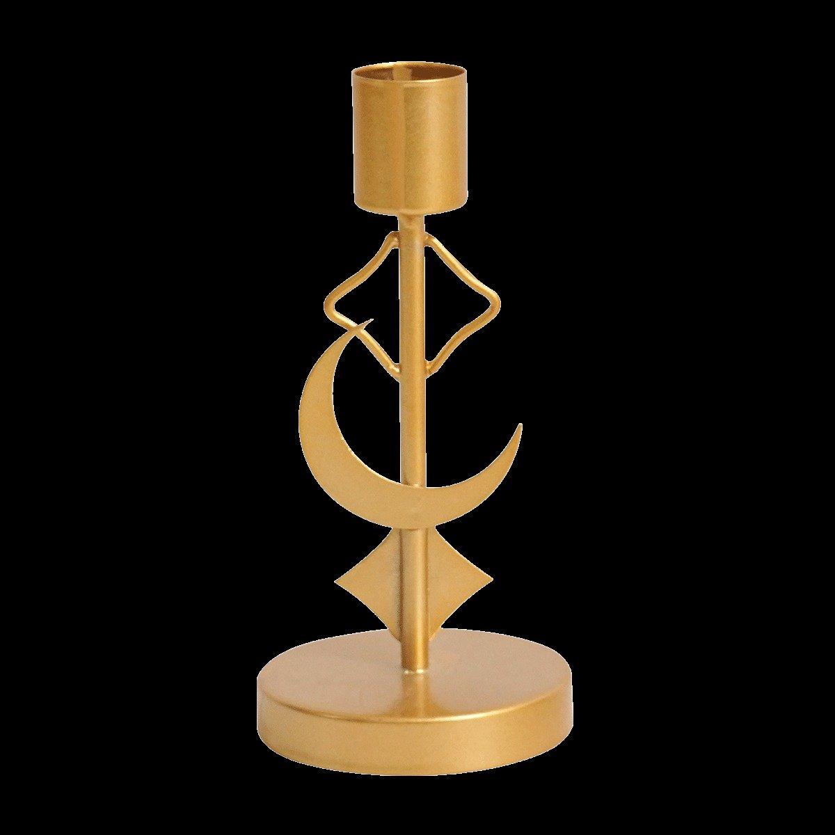

Gamrah metal candle holder gold 15 cm