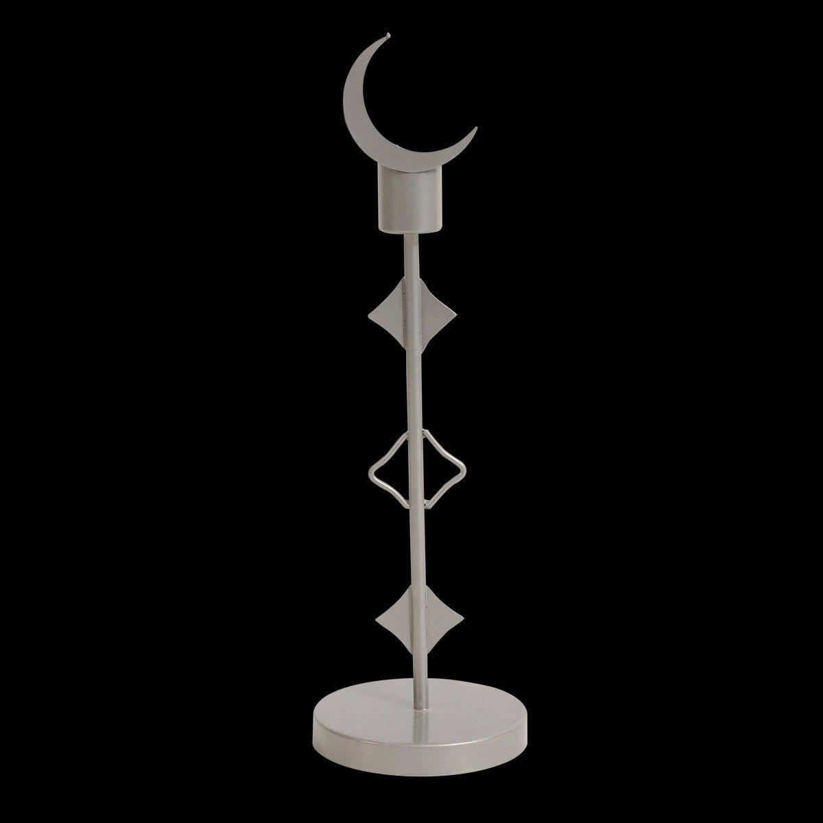 

Gamrah metal candle holder silver 28 cm