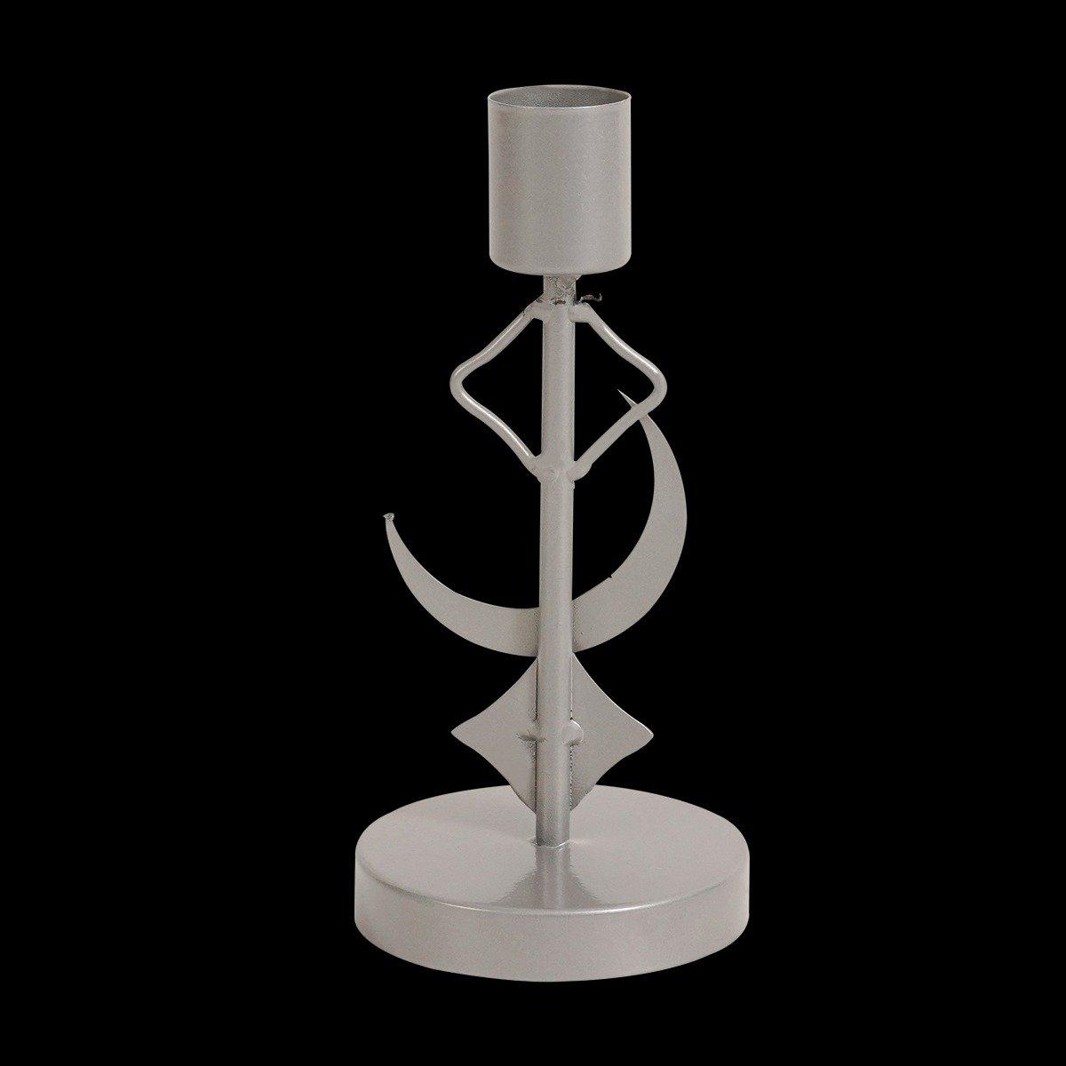 

Gamrah metal candle holder silver 15 cm