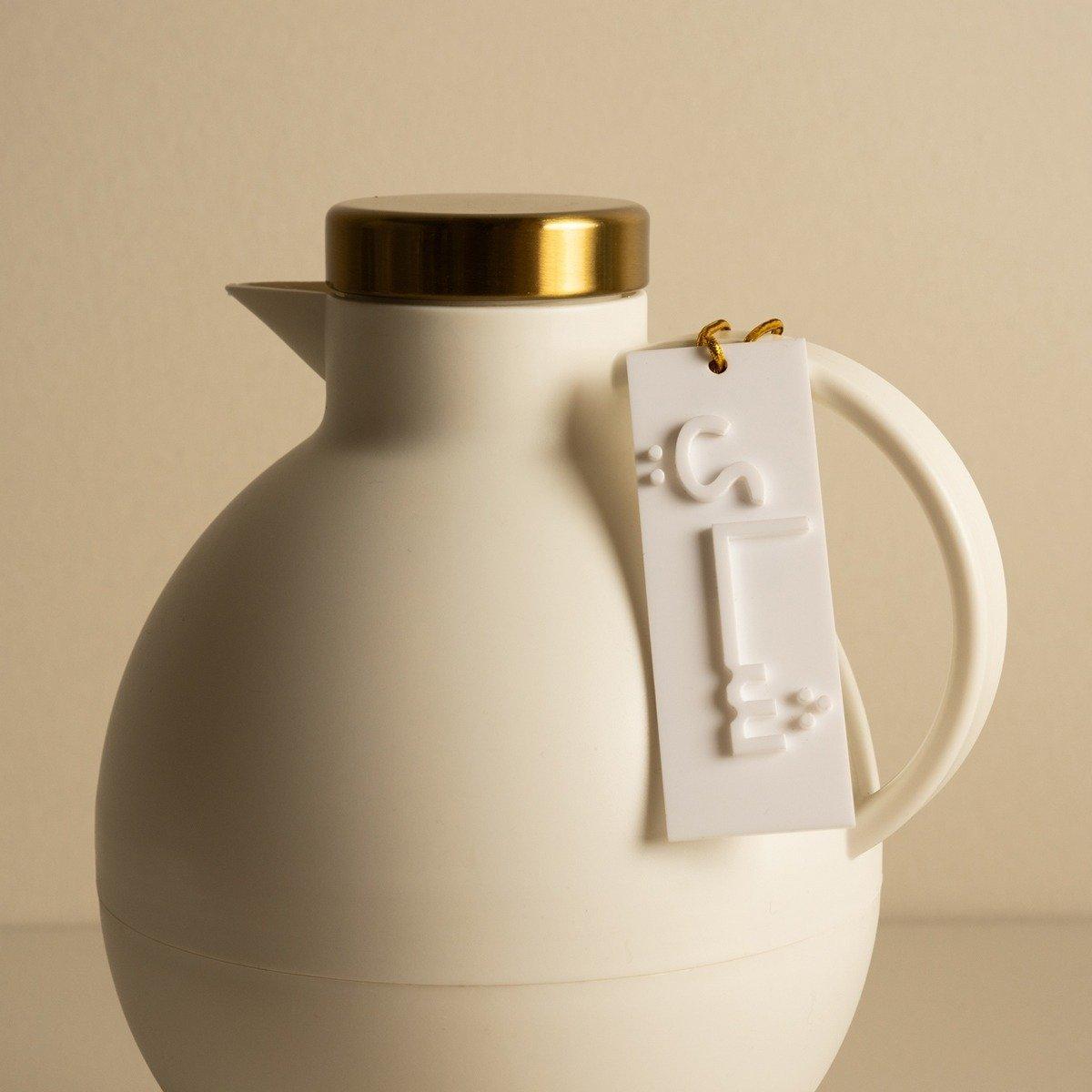 

Acrylic tea tag white 3. 5x0. 1x10 cm