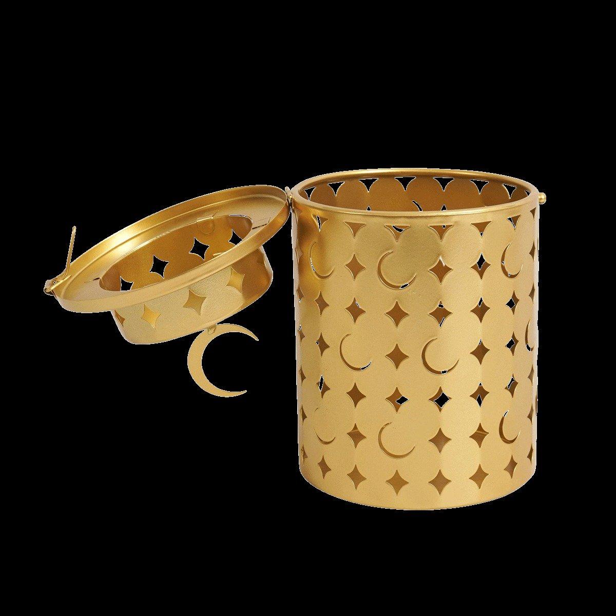 

Gamrah metal lantern gold 12x12x18 cm