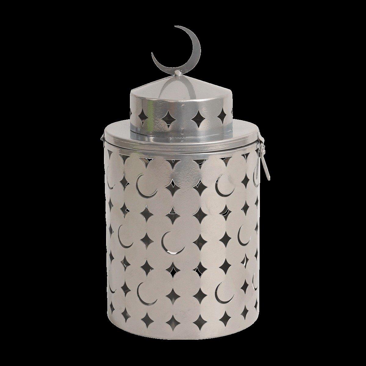 

Gamrah metal lantern silver 12x12x18 cm