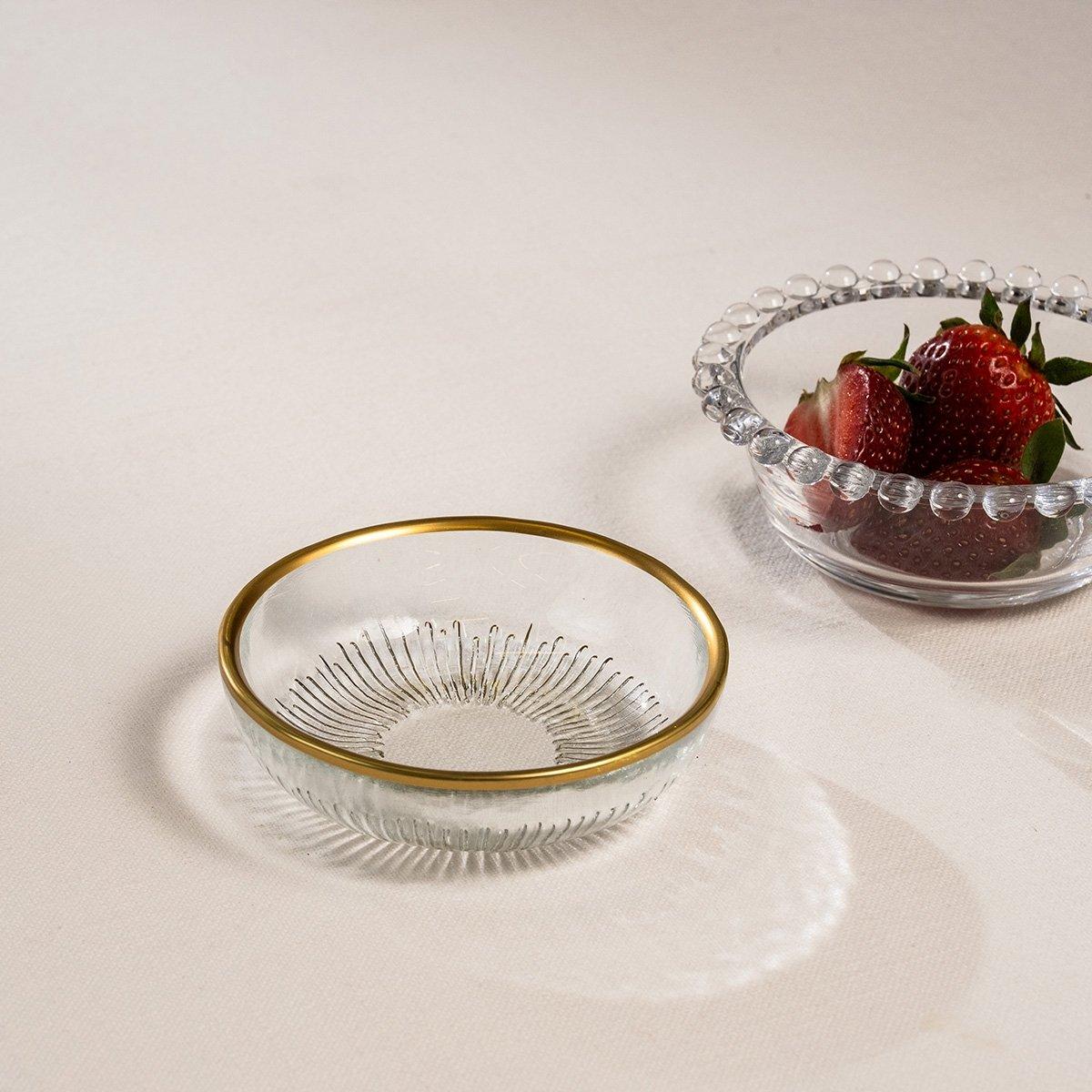

Ixxir glass dipping bowl gold d:10 x h:3 cm