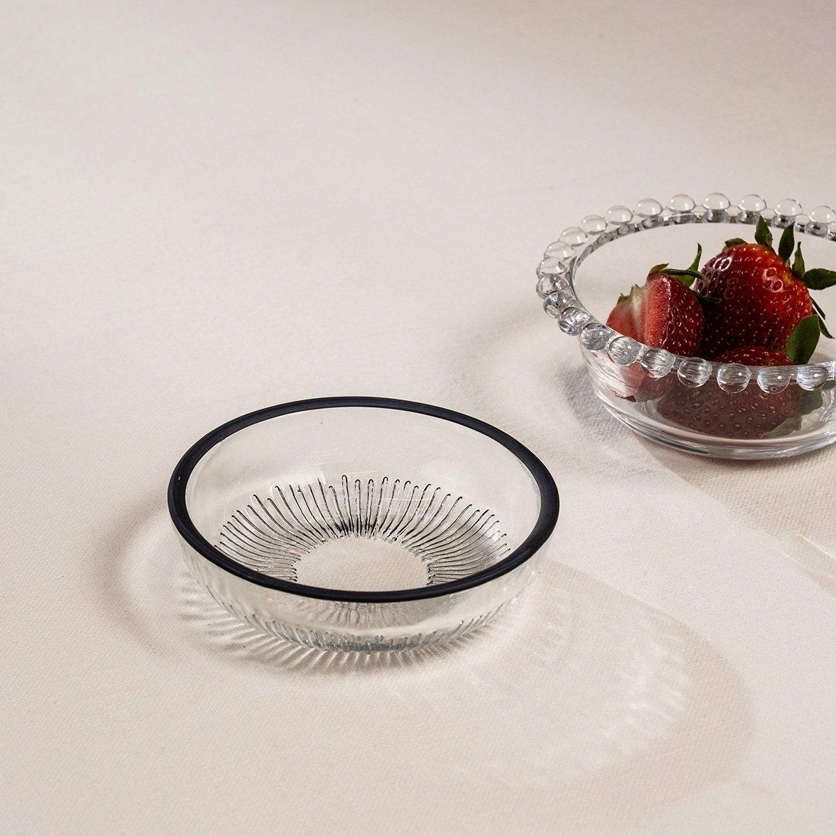 

Ixxir glass dipping bowl black d:10 x h:3 cm
