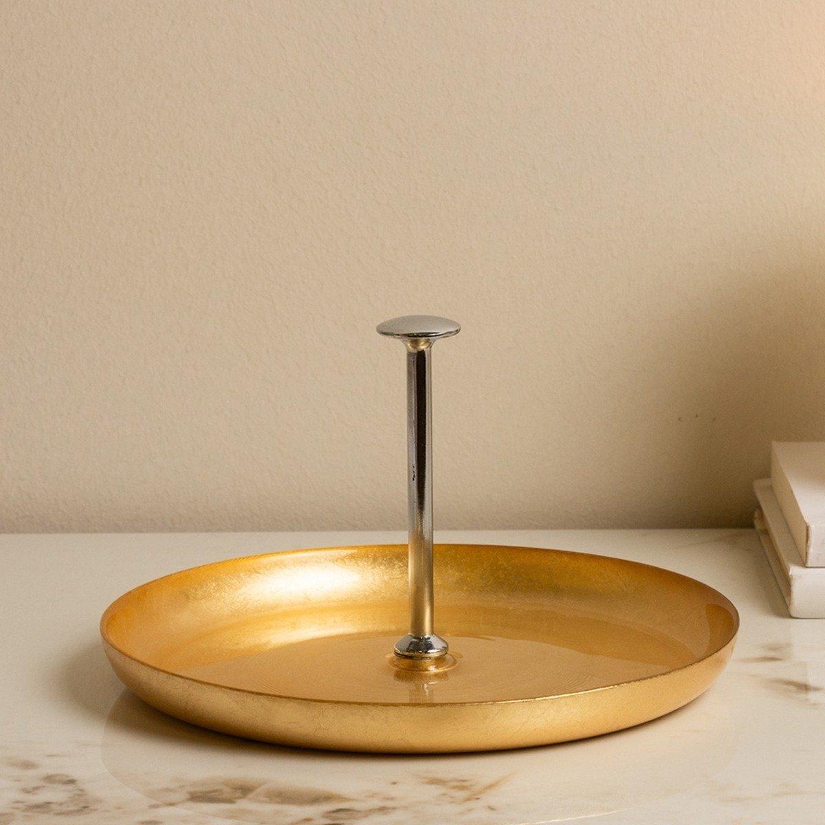 

Venezia glass serving plate gold d:21 x h:2 cm