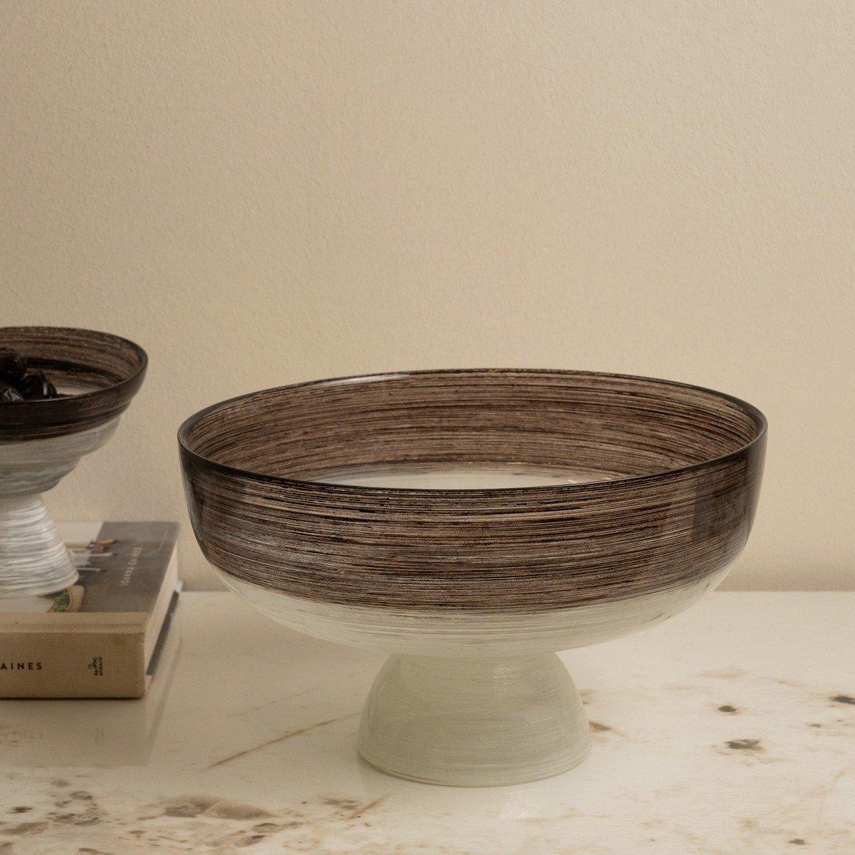 

Atlas footed bowl brown d:24. 2 x h:17. 3 cm