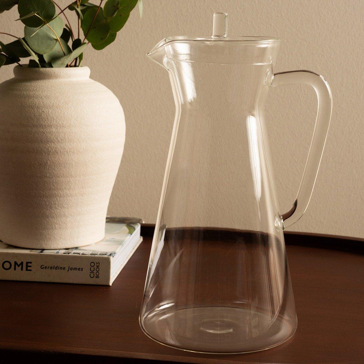 

Rock glass pitcher clear 14x14x25 cm