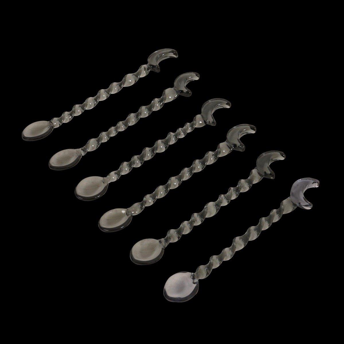 

Gamrah glass tea spoon set 6pcs grey 13x2x1 cm