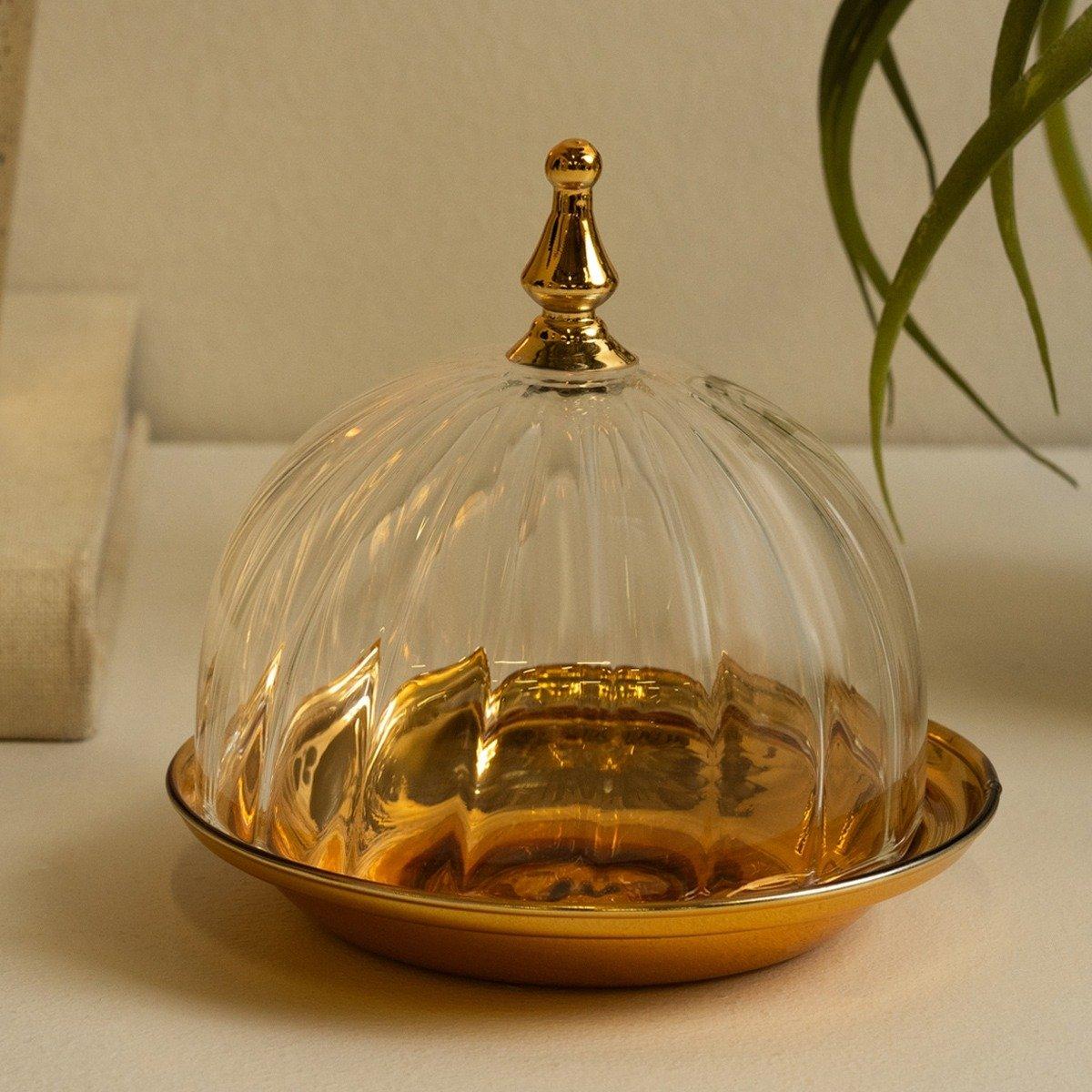 

Swiss date plate gold d:13. 3 x h:12. 7 cm