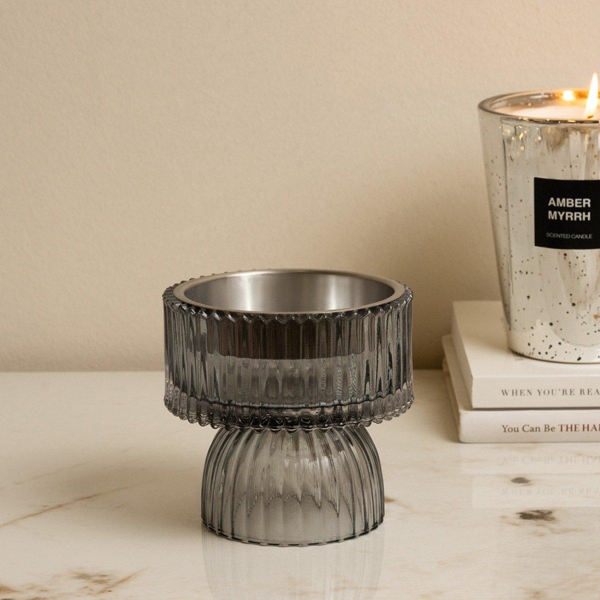 

Gobb glass mubkhar grey 10. 5x10. 5x10. 5 cm