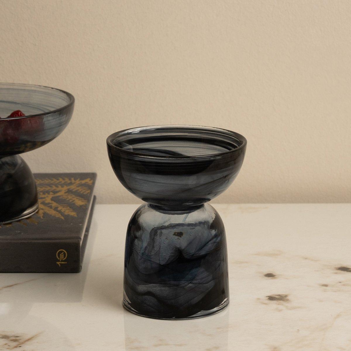 

Cloudy candle holder grey d:10 x h:12 cm