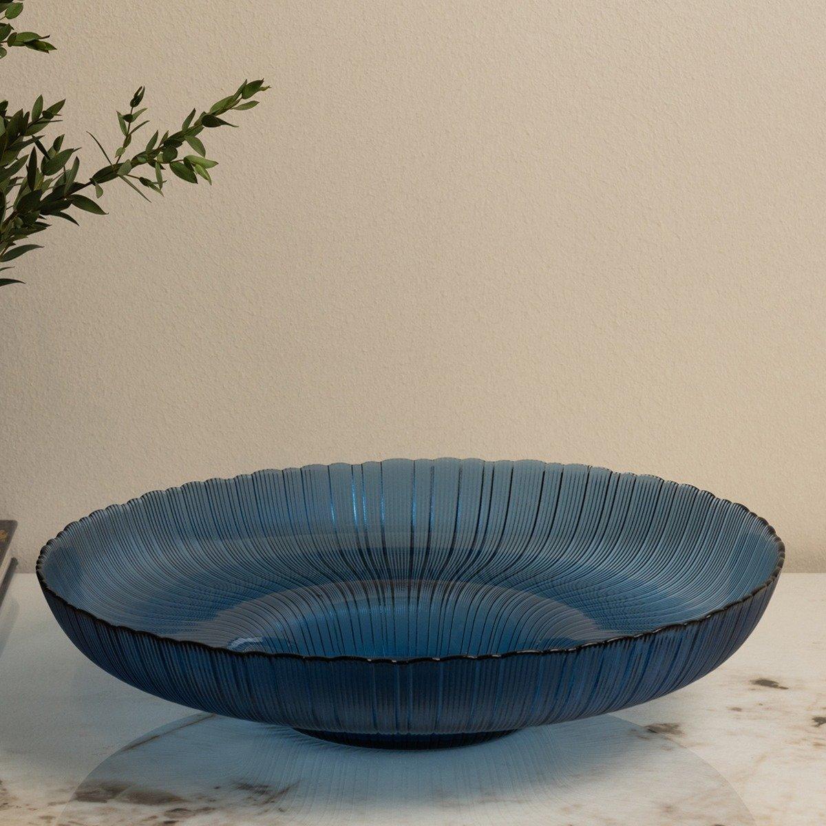 

Penny centerpiece bowl blue d:34. 5 x h:7. 5 cm