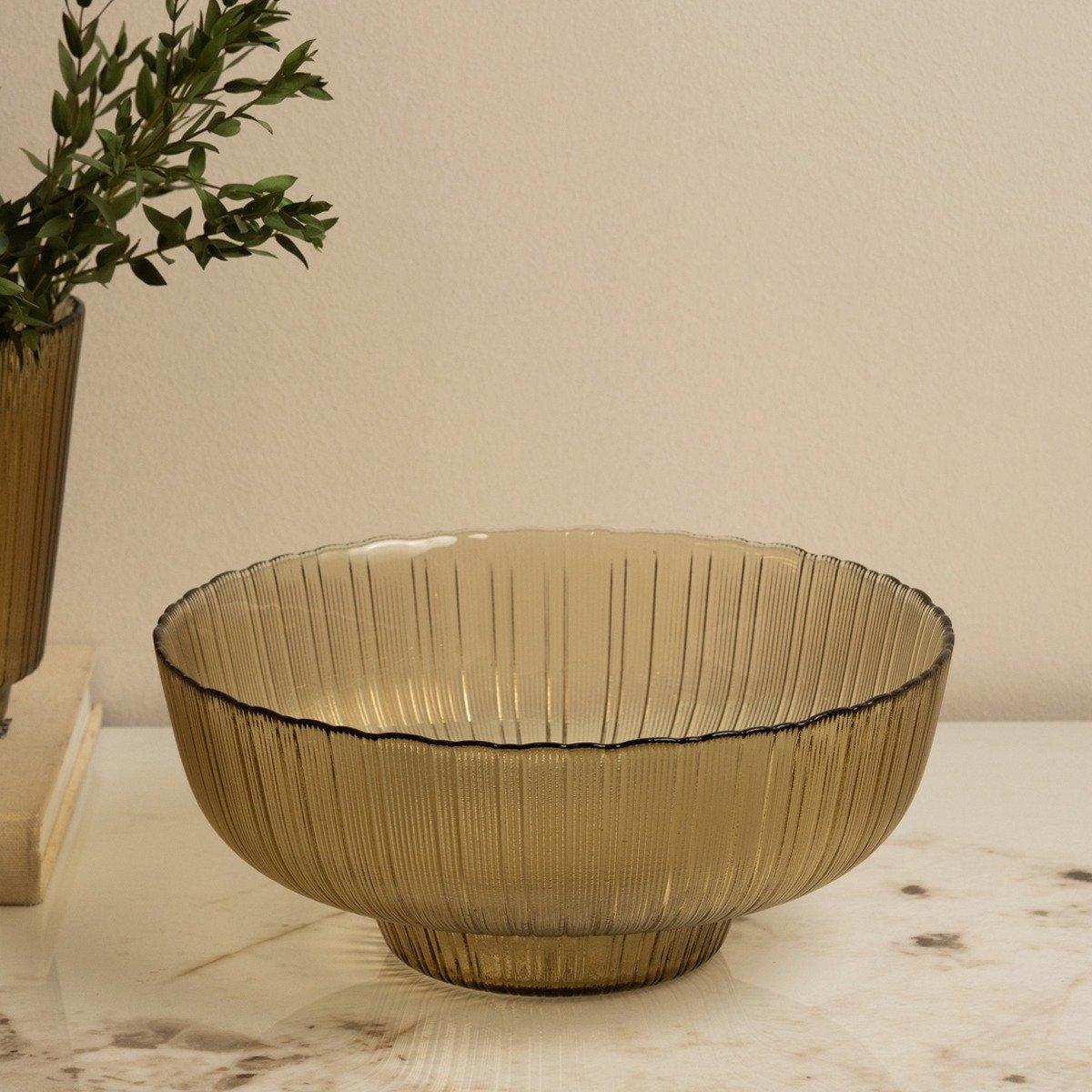 

Penny centerpiece bowl beige d:25. 8 x h:11 cm