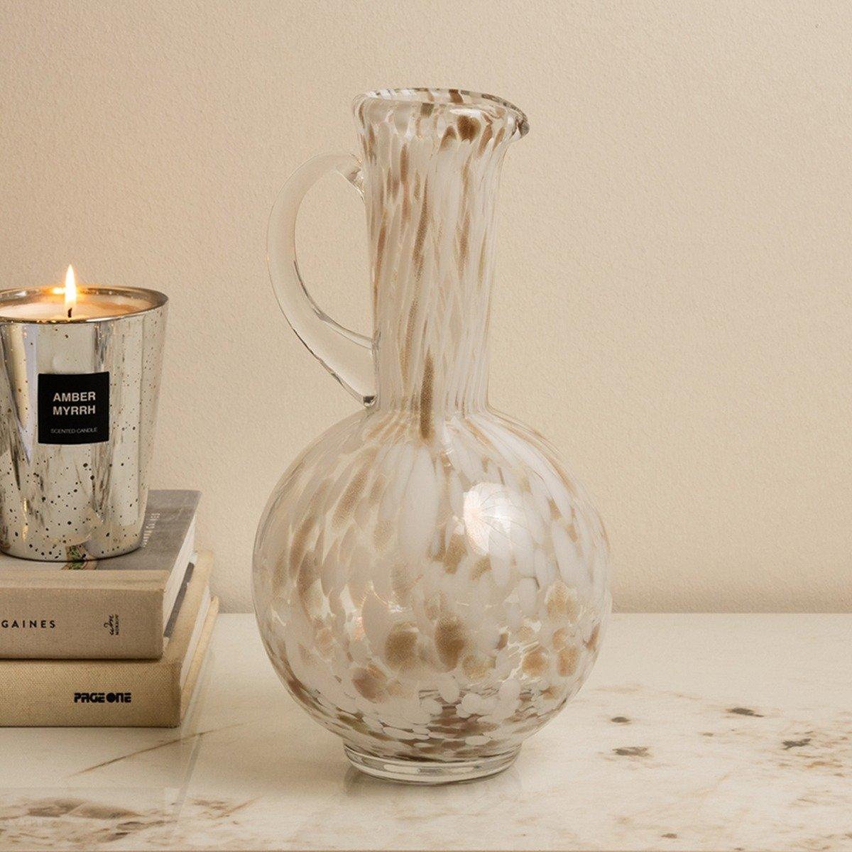 

Damen glass vase clear 12. 5x12. 5x30 cm