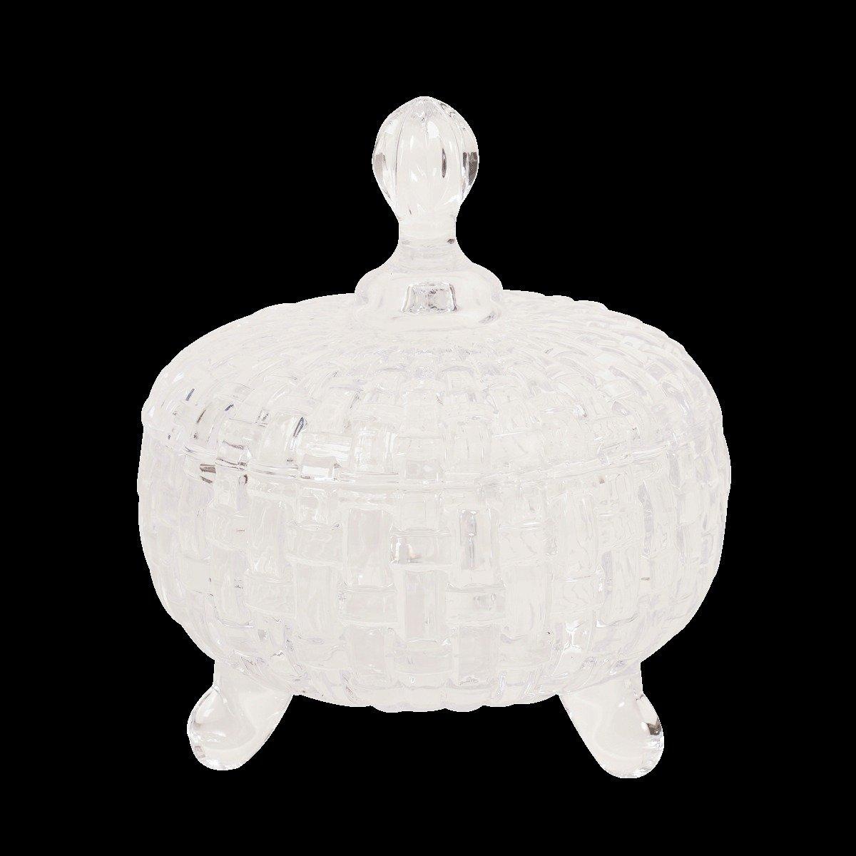 

Zibeel glass sugar pot clear 15x15x18 cm