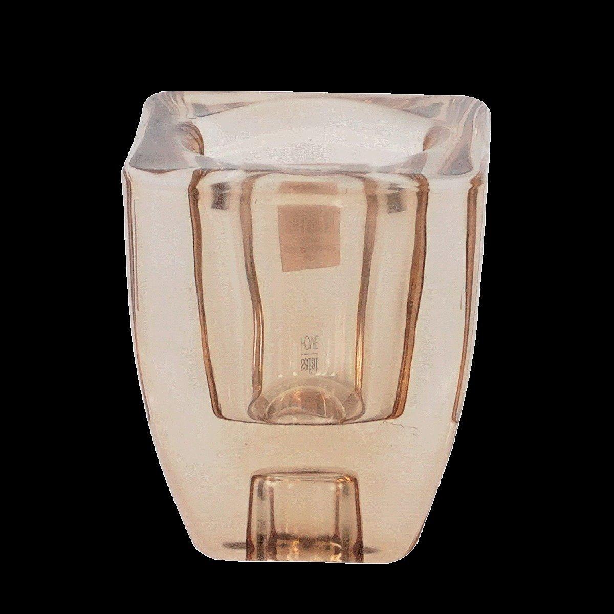 

Ober glass candle holder beige 6. 5x6. 5x7 cm