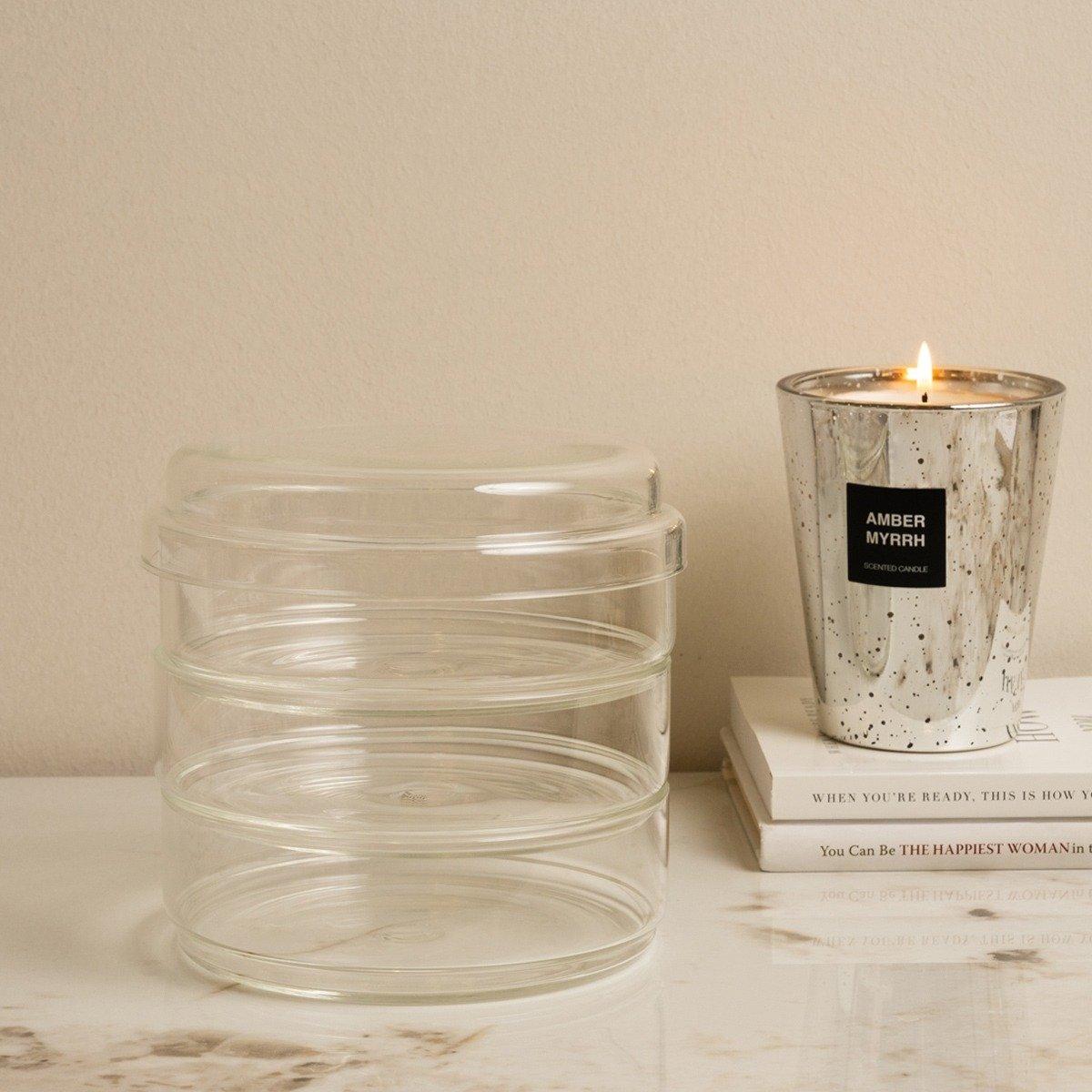 

Stackable tray clear d:16. 5 x h:16 cm