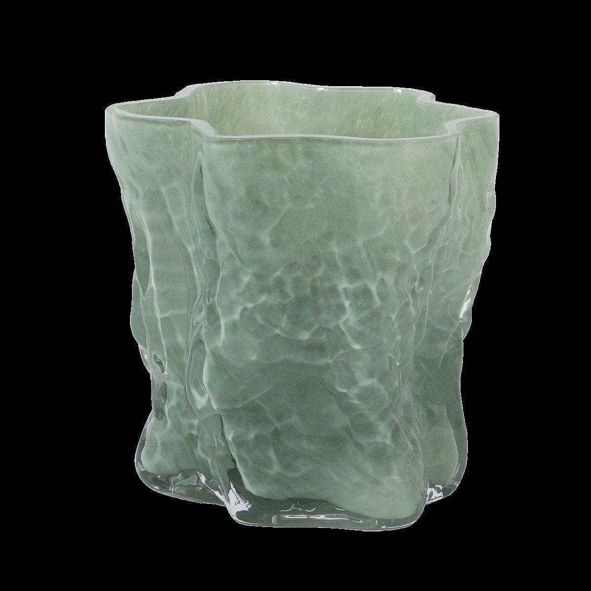 

Twine glass vase green 16x14. 5x15 cm