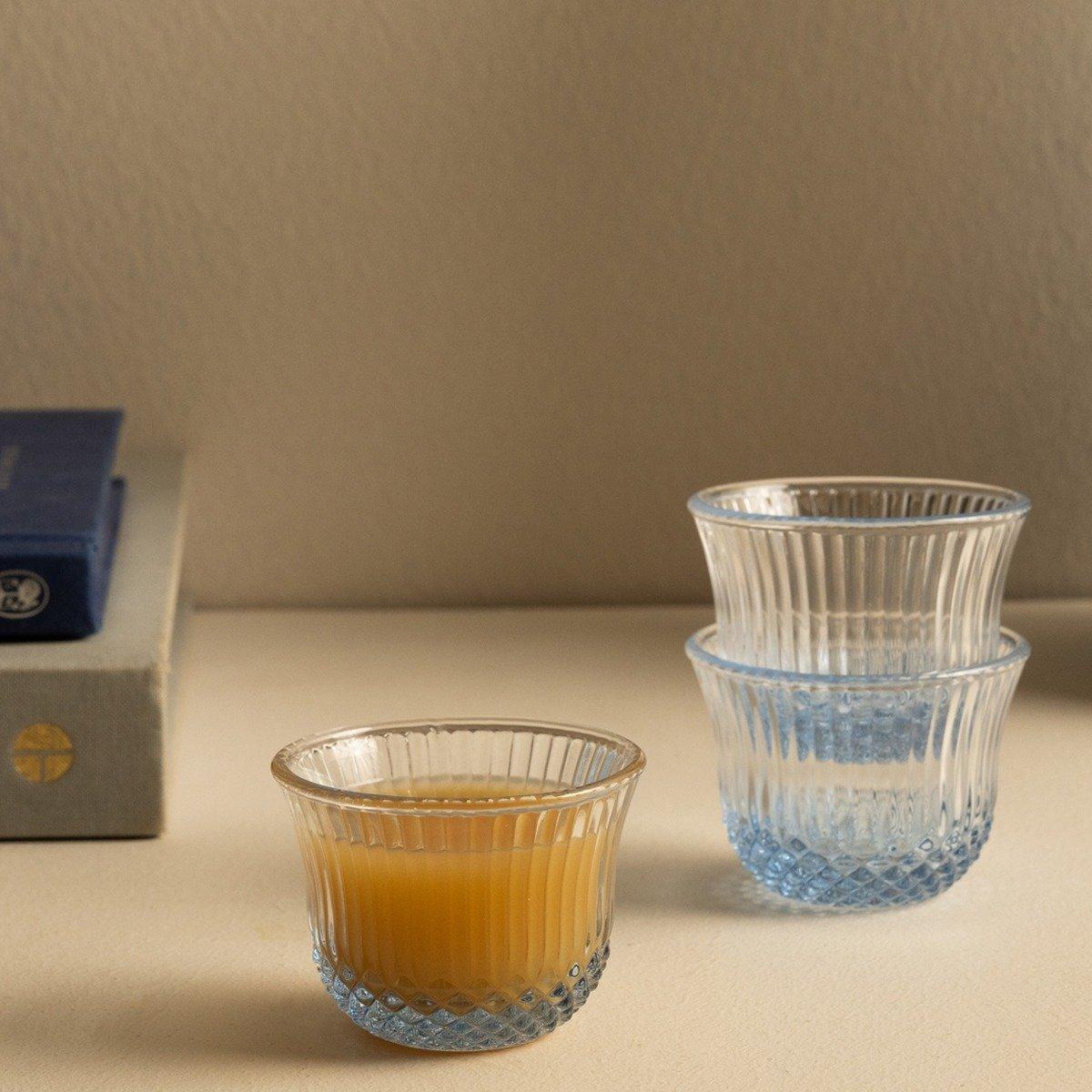 

Edelstein glass gahwa cup set 6pcs light blue