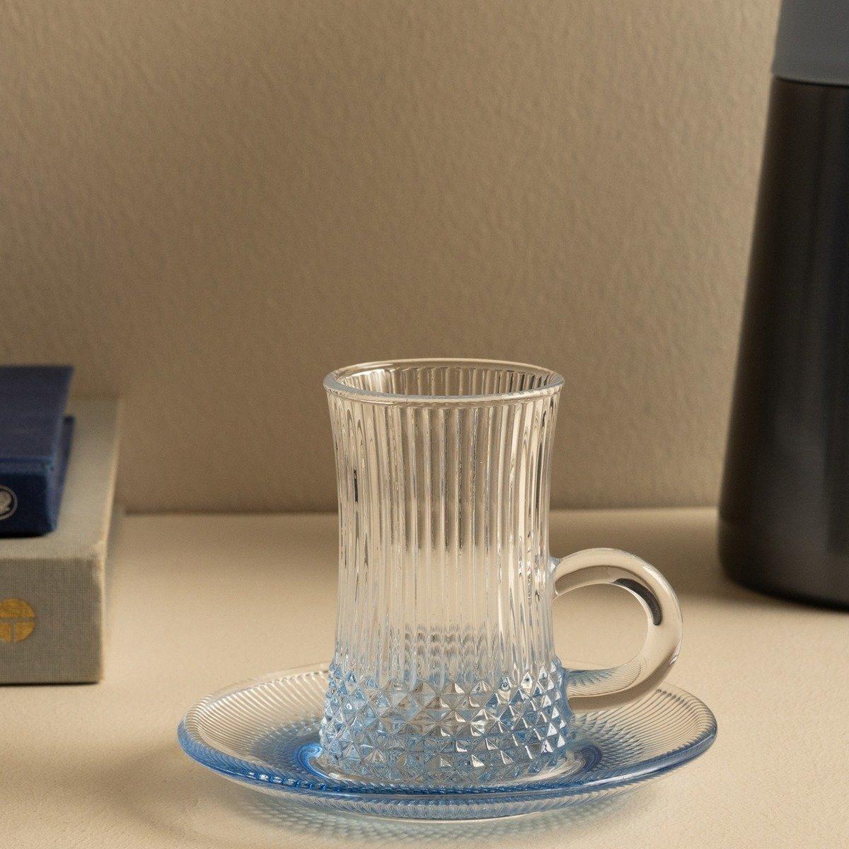 

Edelstein glass gahwa cup set 6pcs light blue