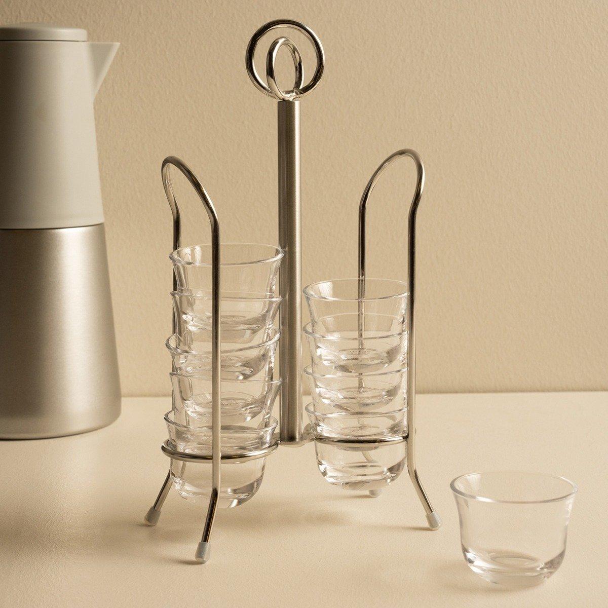 

Zwei glass gahwa set 11pcs silver