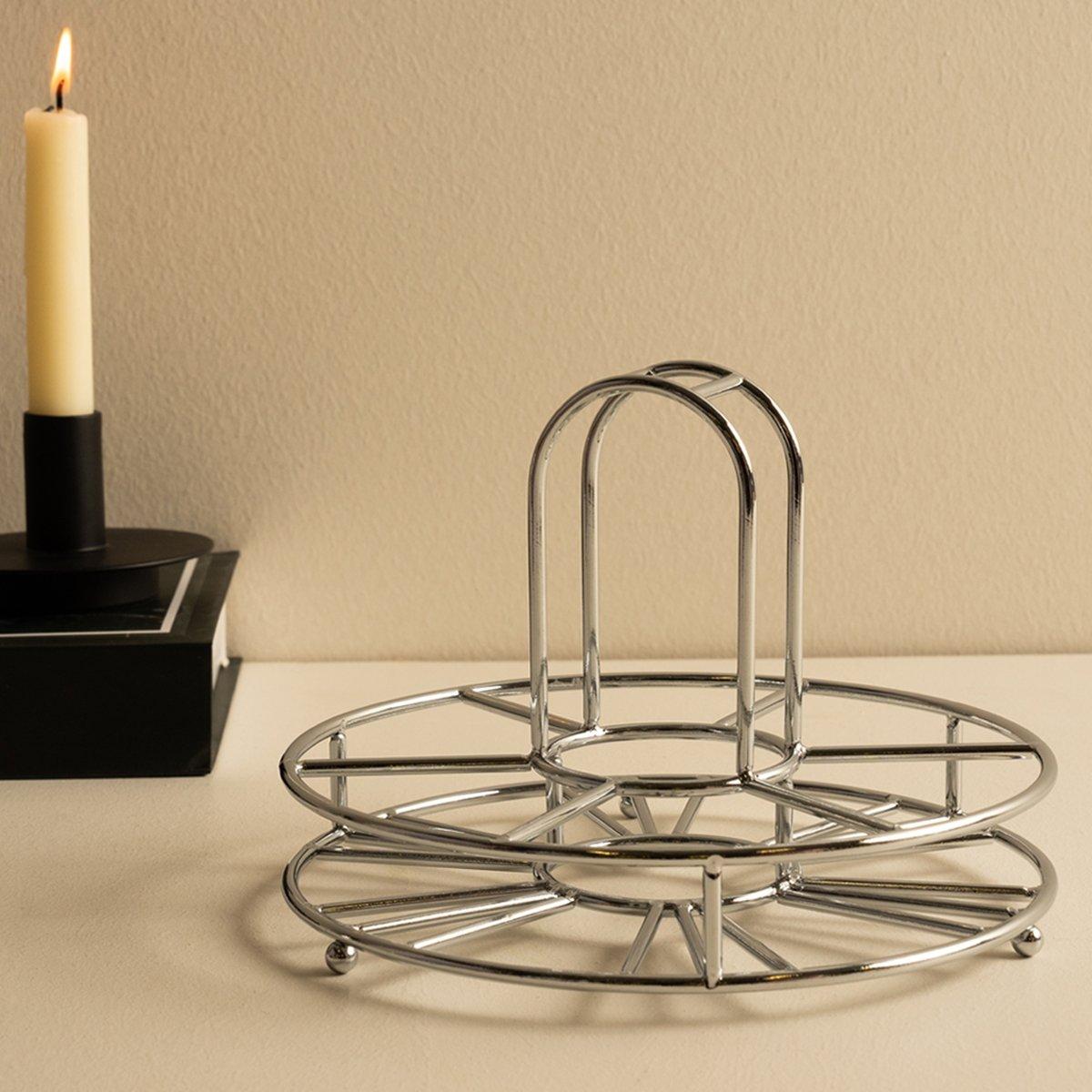 

Bugel metal gahwa holder silver d:20 x h:13. 5 cm