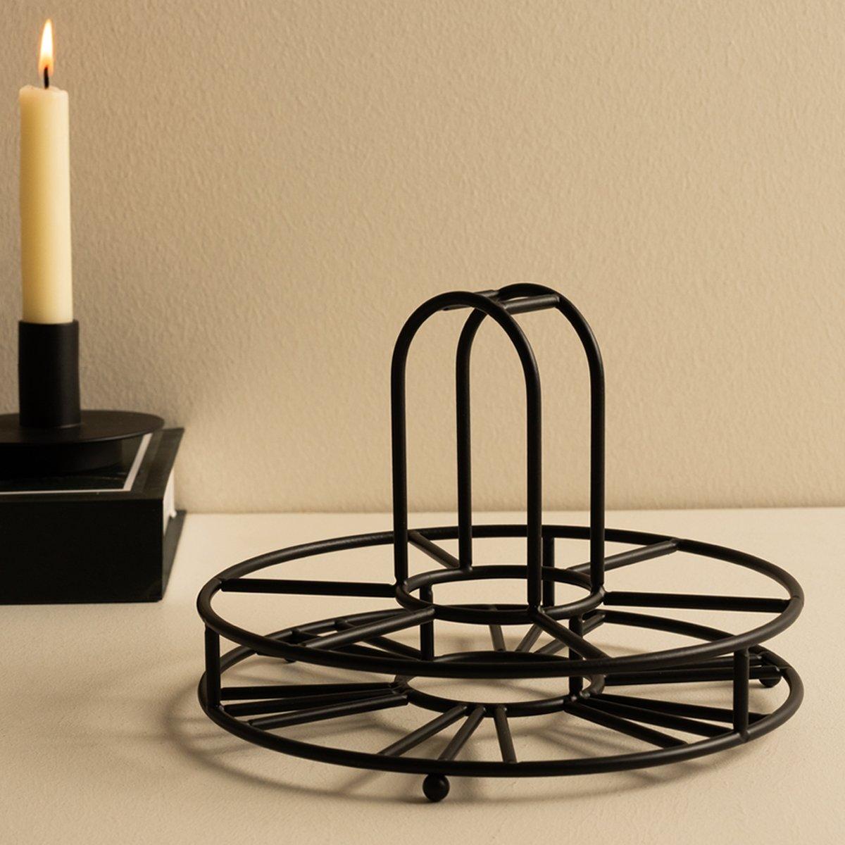 

Bugel metal gahwa holder black d:20 x h:13. 5 cm