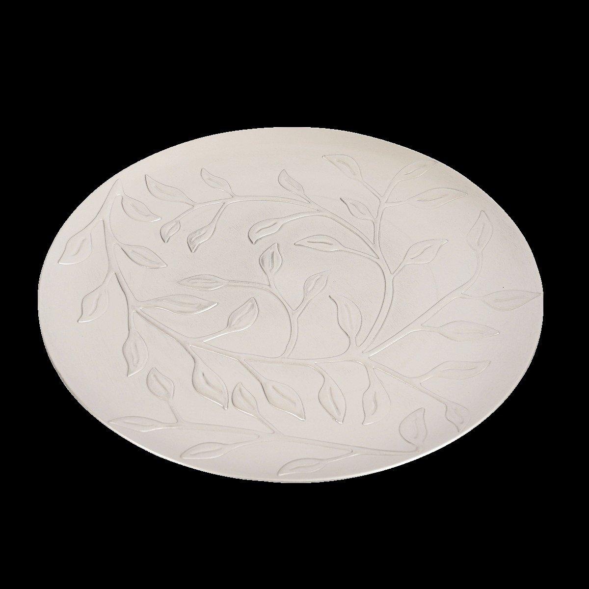 

Leaf charger plate silver d:33 cm