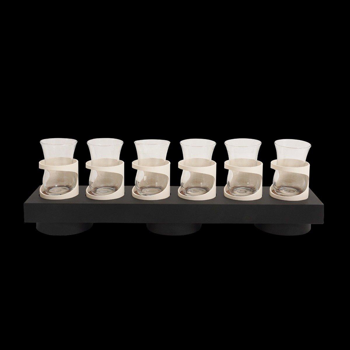 

Wahaj istikana set with tray cream